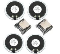 DEWOTHV 2Pcs DFPlayer Mini MP3 Player Module Music Sensor + 4Pcs Round Speakers 8 Ohm 2W 40mm, TF U-Disk Board for Arduino