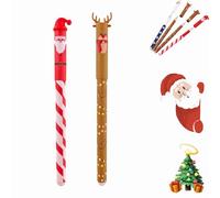 Dewppxi Christmas Erasable Gel Ink Pens, Christmas Pens Set, 2025 Novelty Pen-For Student Kids, Santa Claus, Elk, Snowman, Gingerbread Man, Xmas Party Gifts Bag Fillers (A+D)