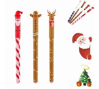 Dewppxi Christmas Erasable Gel Ink Pens, Christmas Pens Set, 2025 Novelty Pen-For Student Kids, Santa Claus, Elk, Snowman, Gingerbread Man, Xmas Party Gifts Bag Fillers (A+B+D)