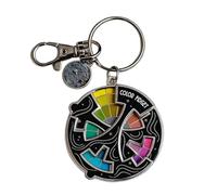 Dewppxi Color Fidget Wheel for Artists, Color Fidget Enamel Pin, Zones of Regulation Keyring, 3 in 1 Pin & Keychain & Magnet Anxiety Relief Badge, Cute Enamel Pins for Women and Men (Keychain, 1pc)