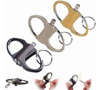 Dewppxi Keychain Lighter, Permanent Match Infinity Lighter with Keychains, Metal Keychain Unlimited Waterproof Matches, Mountaineering Portable Emergency Fire Starter Striker Set (Black+Gold+Silver)