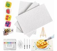 Dewppxi Magic 3D Foam Texture Painting Kit, Magic Puffy Paint, 3D Drawing Magic Canvas Sponge, Puffy Popcorn Drawing Texture Painting Kit, DIY Bubble Drawing Pens Art Supplies (Rectangular Set)