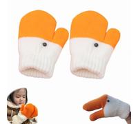 Dewppxi Silly Goose Gloves for Women, Winter Cute Novelty Goose Mittens, Warm Thermal Lining Cozy Animal Gloves, Funny Christmas Gifts for girls, women (for 4-12 years,White-yellow)