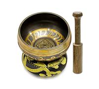 DEWU Tibetan Singing Bowl Set, Meditation Handmade Singing Bowl, Spiritual for Women, Nepal Meditation Bowl for Yoga & Chakra Healing
