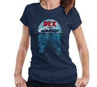 Dex Dexter Jaws Mashup Women's T-Shirt Navy Blue