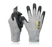 DEX FIT Cru453 Lite A5 Cut-Resistant Work Gloves for Men and Women, 13-Gauge 3D Comfort Fit, Water-Based Nitrile Grip, Thin & Breathable, Touchscreen, Machine-Washable