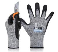 DEX FIT Cru553 Thin 15-gauge Level 4 Cut Resistant Gloves, Firm Grip, 3D-Comfort Fit, Lightweight & Durable, Touchscreen Compatible for Precision Assembly; Grey XL (10) 3 Pairs