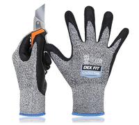 DEX FIT Cru553 Thin 15-gauge Level 4 Cut Resistant Gloves, Firm Grip, 3D-Comfort Fit, Lightweight & Durable, Touchscreen Compatible for Precision Assembly; Grey L (9) 3 Pairs