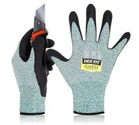 DEX FIT Level 5 Cut Resistant Gloves Cru553, 3D Comfort Stretch Fit, Power Grip, Durable Foam Nitrile, Smart Touch, Machine Washable, Thin & Lightweight, Green 10 (XL) 1 Pair