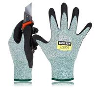 DEX FIT Level 5 Cut Resistant Gloves Cru553, 3D-Comfort Stretchy Fit, Power Grip, Professional Grade, Thin, Touch-Screen Compatible, Durable, Machine Washable, Itch-Free, Green 8 (M) 1 Pair