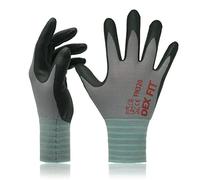 DEX FIT Nitrile Work Gloves FN320, 3D Comfort Stretch Fit, Power Grip, Durable Foam Coated, Thin & Lightweight Premium Nylon, Machine Washable, Grey 11 (XXL) 3 Pairs
