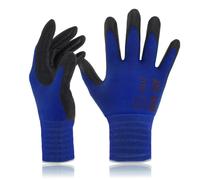 DEX FIT Nitrile Work Gloves FN330, 3D Comfort Fit, Touchscreen Grip Gloves for Warehouse, Construction, DIY, Gardening & General Work, Men & Women Blue, M, 1 Pair