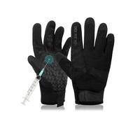 DEX FIT NPG420 Needle Resistant Gloves, ASTM F2878 Level 4 Palm & Lvl 3 Finger, ANSI Cut A9 Heavy Duty Industrial Protection, Multi-Layered Steel Mesh Puncture Proof Work Gloves, Black, M, 1 Pair