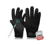 DEX FIT NPG420 Needle Resistant Gloves, ASTM F2878 Level 4 Palm & Lvl 3 Finger, ANSI Cut A9 Heavy Duty Industrial Protection, Multi-Layered Steel Mesh Puncture Proof Work Gloves, Black, XL, 1 Pair