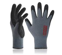 DEX FIT Warm Fleece Winter Gloves NR450, Comfort Spandex Stretch Fit, Power Grip, Thin & Lightweight, Durable Water-Based Nitrile Coating, Machine Washable, Grey 8 (M) 3 Pairs