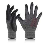 DEX FIT Work Gloves FN330, 12 Pairs, 3D Comfort Stretch Fit, Power Grip, Durable Foam Nitrile Coated, Smart Touch, Thin & Lightweight, Machine Washable (Blackgrey, XL)