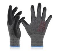 DEX FIT Work Gloves FN330, 3D Comfort Stretch Fit, Power Grip, Durable Foam Nitrile Coated, Smart Touch, Thin & Lightweight, Machine Washable (X-Small(3 Pairs), FN330 Black Grey)