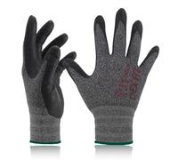 DEX FIT Work Gloves FN330, 3D Comfort Stretch Fit, Power Grip, Durable Foam Nitrile Coated, Smart Touch, Thin & Lightweight, Machine Washable (Medium(3 Pairs), FN330 Black Grey)