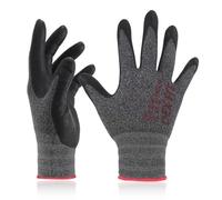 DEX FIT Work Gloves FN330, 3D Comfort Stretch Fit, Power Grip, Durable Foam Nitrile Coated, Smart Touch, Thin & Lightweight, Machine Washable (XX-Large(12 Pairs), FN330 Black Grey)