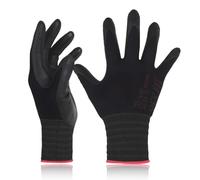 DEX FIT Work Gloves FN330, 3D Comfort Stretch Fit, Power Grip, Durable Foam Nitrile Coated, Smart Touch, Thin & Lightweight, Machine Washable (XX-Large(3 Pairs), FN330 Black)