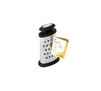 Dexam Soft Grip Oval Grater with Non-Slip Base, Silver 15 cm