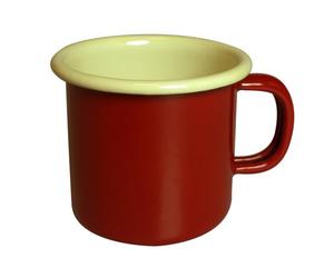 Dexam 17819188 Vintage Home Enamelware 150ml Espresso Mug, Claret Red