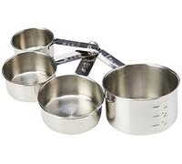 Dexam Stainless Steel Measuring Cups Saucepan Shaped Set of 4
