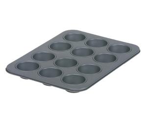 Dexam 17841403 Non-stick 12 cup Mini muffin pan Carbon steel, Grey