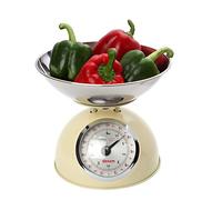 Dexam 17848104 Cream Retro Kitchen Scales with a large bowl, stainless steel