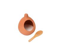 Dexam 17851107 Salt Cellar and Spoon Set in Terracotta, Brown
