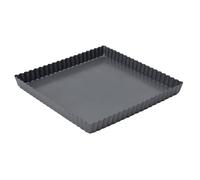 Dexam Square Cake tin/Quiche tin Non-Stick, 23cmx 23cm x 2.5cm, Grey