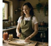 Dexam Apron Love Colour 100% Cotton Olive Green