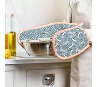 Dexam Blue Cat Meow Double Oven Gloves