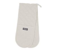 Dexam Love Colour Double Oven Gauntlet, Stone, 100% Cotton, Quilted Diamond Pattern, Heat Resistant Kitchen Glove with Hanging Loop