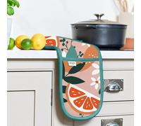 Exotic Fruit Recycled Cotton Double Oven Gloves - Blush