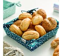Dexam Fabric Bread Basket Sintra Spotted 100% Cotton Ink Blue