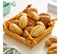 Dexam Fabric Bread Basket Sintra Spotted 100% Cotton Ochre