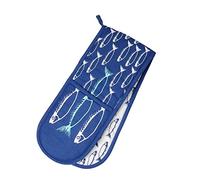 Dexam Fish Double Oven Glove Marine Blue, One Size,16150411
