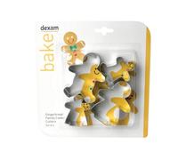 Dexam Gingerbread family cookie cutter set of 4, Silver