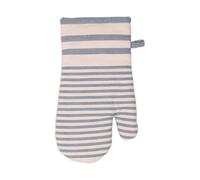 Dexam Harbour Stripes Gauntlet, Blue, 60% Recycled Cotton, Coastal Style, 18x30cm, Kitchen Oven Glove
