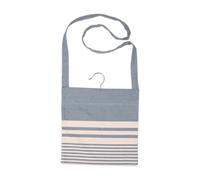 Dexam Harbour Stripes Peg Bag, Blue, 60% Recycled Cotton, with Hanger and Hook, Nautical Style, 30x30cm