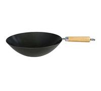 Dexam 12"/30Cm Heavy Gauge Non-stick Carbon Steel Wok, Black