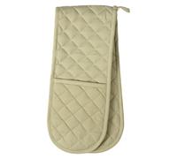Dexam Love Colour Double Oven Gauntlet, Sage, 100% Cotton, Quilted Diamond Pattern, Heat Resistant Kitchen Glove with Hanging Loop