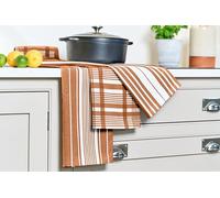 Dexam Love Colour Set Of 3 Extra Large Tea Towels, 90cm x 60cm, Terracotta Brown