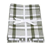 Dexam Love Colour Set Of 3 Extra Large Tea Towels, Olive Green