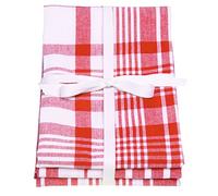 Dexam Love Colour Set of 3 Extra Large Tea Towels-Scarlet, Red, 91x61