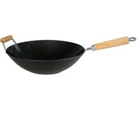 Dexam Non-Stick Carbon Steel Professional Gauge Wok With Helper Handle (14")