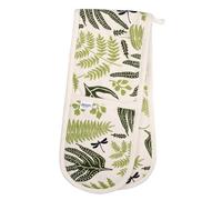 Dexam Organic Fern Double Oven Gloves, Green