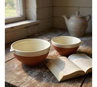 Dexam Porto Terracotta Ribbed Large Mixing Bowl Stone