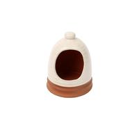 Dexam Porto Terracotta Ribbed Salt Pig - Stone - Spoon not Included